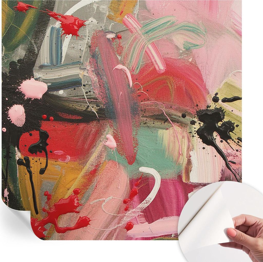 Selbstklebende Wandtapete - Dekorative Tapete für Wohnzimmer - Klebefolie für Wandbilder - Tapetenfolie für Wanddekoration - 250x250 cm - Farben...