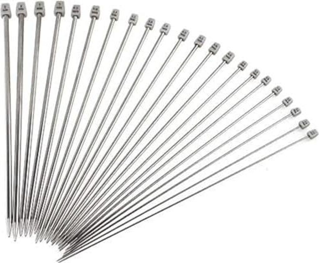 Stricknadeln, 36 cm (14 ") Edelstahl-Stricknadelsatz, einschließlich 2,0 mm 2,5 mm 3,0 mm 3,5 mm 4,0 mm 4,5 mm 5,0 mm 5,5 mm 6,0 mm 7,0 mm 8,0 mm ...