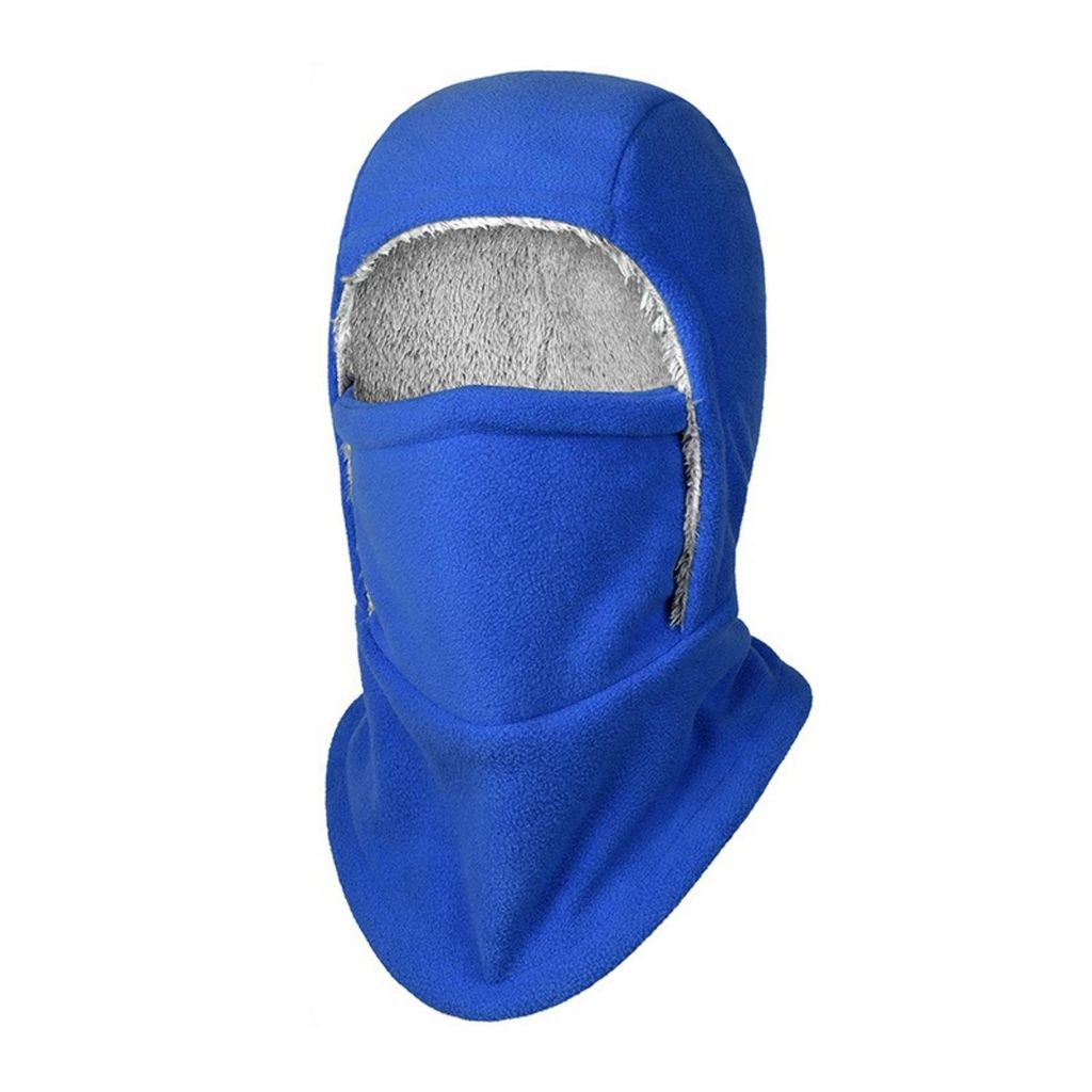 Herren & Damen Winter-sturmhaube aus Fleece, Wärmeisolierendes Winddichtes Face Mask für Fahrrad Motorrad Skifahren, Farbe: Blau