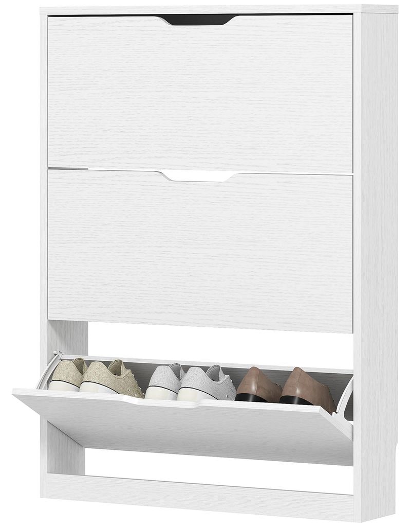 HOMCOM Schuhschrank mit 3 Klappen, Schuhregal, Schuhkipper Produktbild 