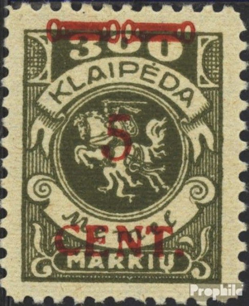 Briefmarken Memelgebiet 1923 Mi 174 gestempelt Aushilfsausgabe