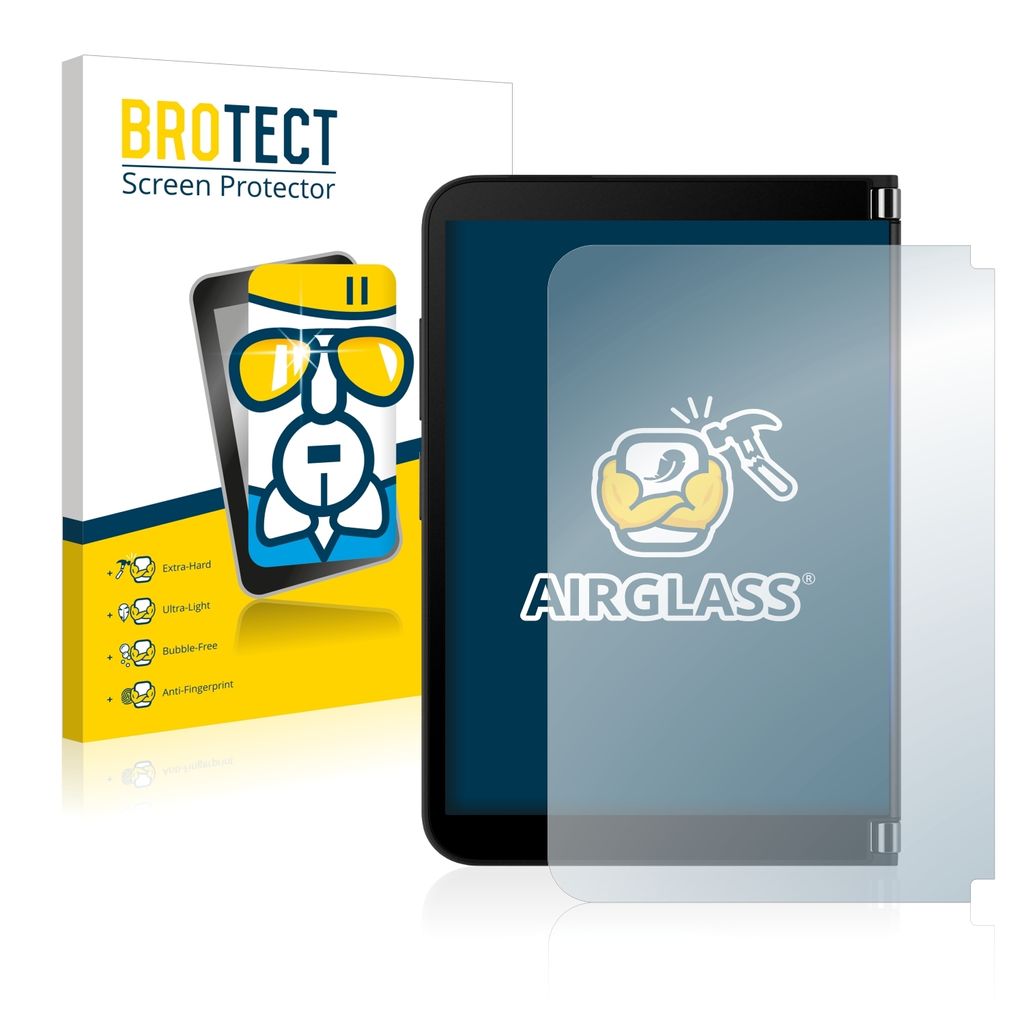 BROTECT Schutzglas für Microsoft Surface Duo 2 (Äußeres Display) Schutzfolie Panzer Folie Glas Display Schutz klar