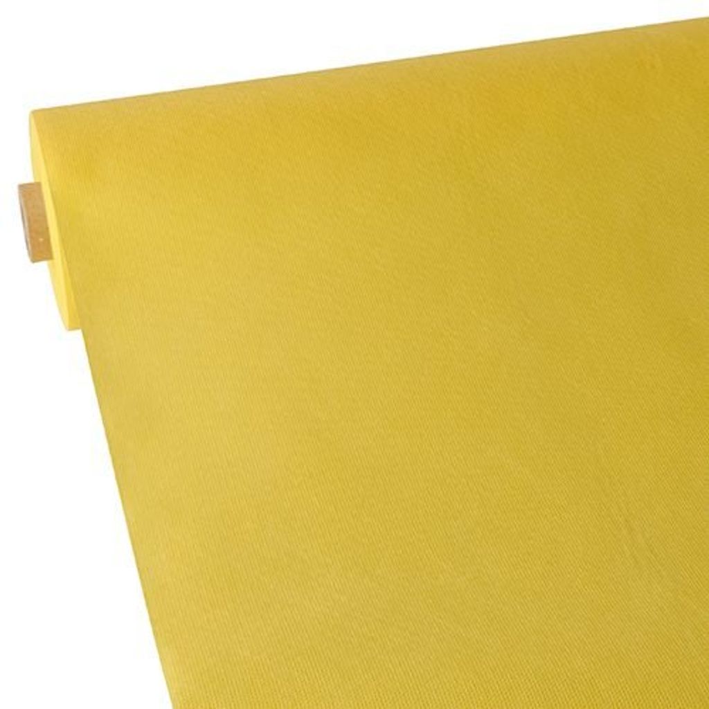 Papstar Tischdecke, stoffähnlich, Vlies "soft selection" 40 m x 0,9 m gelb auf Rolle, 2 x 1 Rolle
