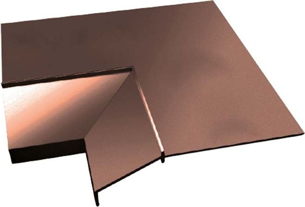 Renoplast Aluminium Traufprofil K10 Harzböden, Außenecke 90°, Braun