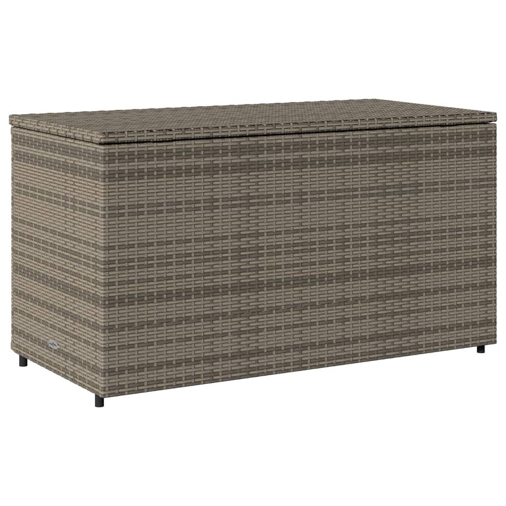Gartenschrank Grau 110x55x60,5 cm Poly Rattan Produktbild 