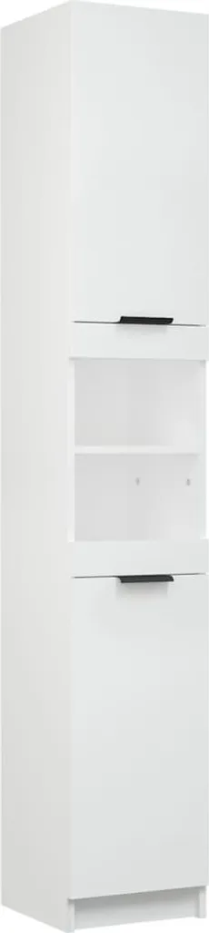 Maison Exclusive Mobile Bagno Alto Bianco 32x34x188,5 cm | Salvaspazio Casa - 2