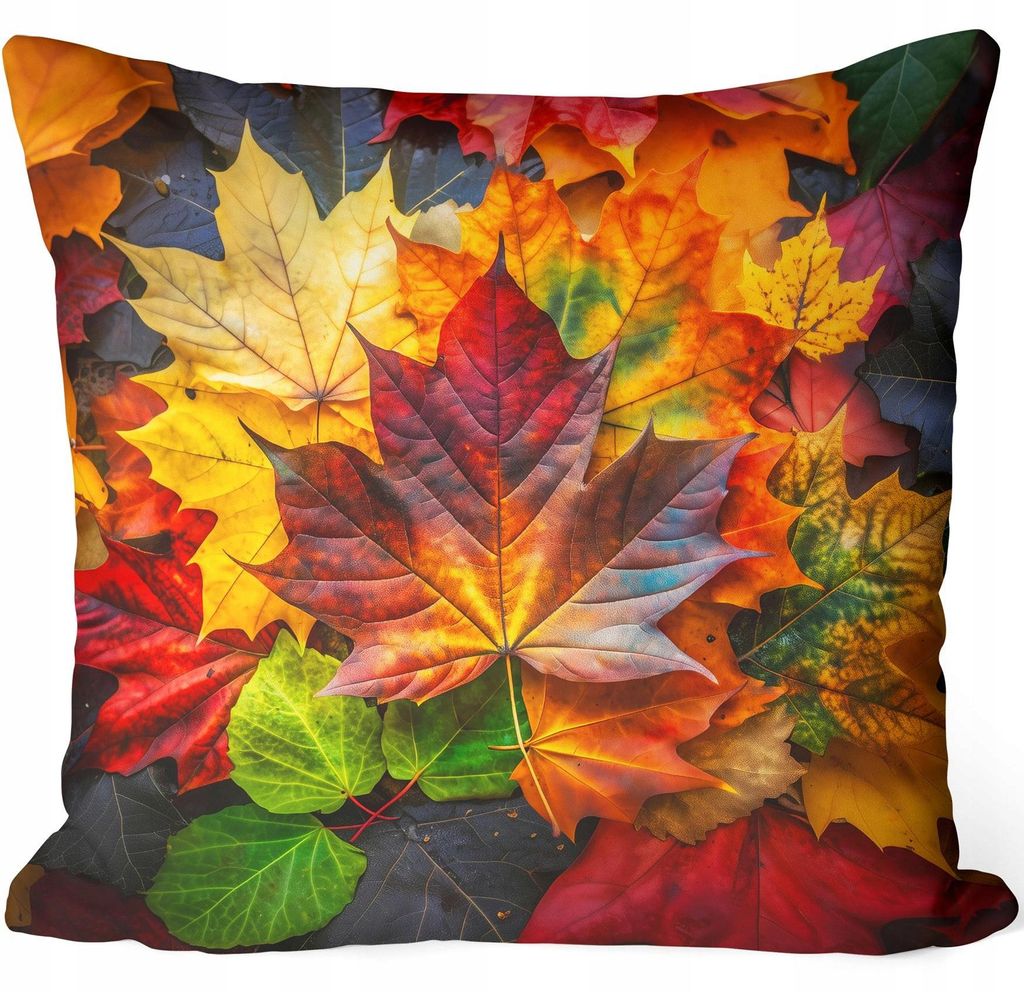 HomeView Herbstmotiv Dekorative Kissenhülle Blatt 40x40 cm Produktbild 