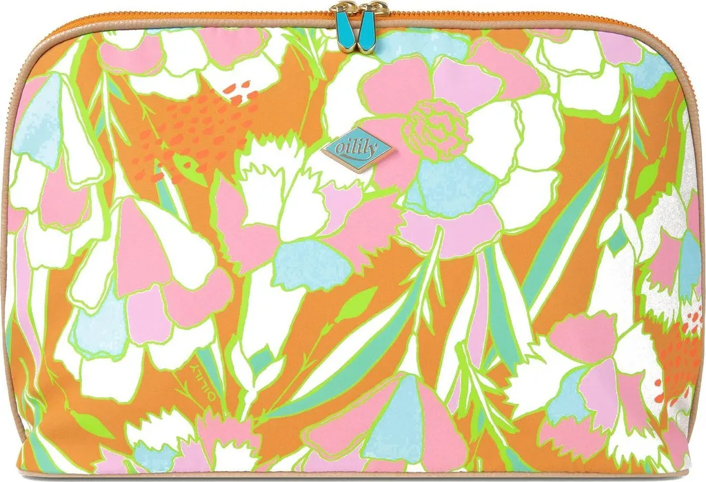Oilily borsa da toilette Chelsey Cosmetic Bag Carnation Sudan Brown colorato