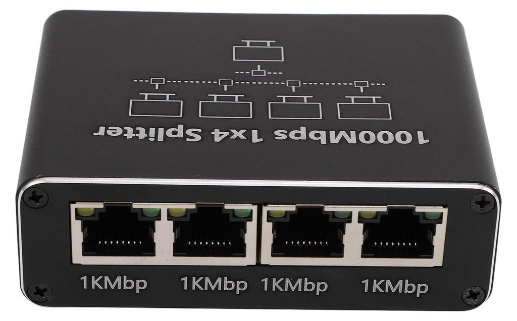 Ethernetový rozbočovač 1 až 4 1000Mbps vysokorychlostní Obrázek produktu 