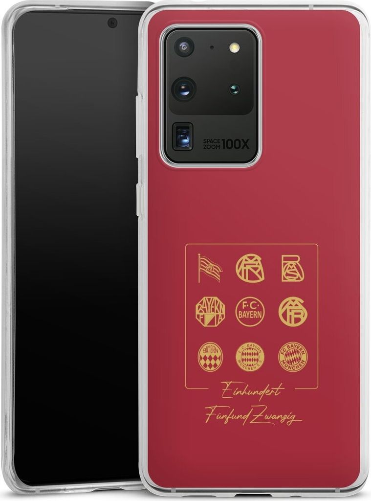 DeinDesign Handyhülle für Samsung Galaxy S20 Ultra Silikon Hülle Case Smartphone Schutzhülle FC Bayern München Fanartikel FCB 125 Jahre