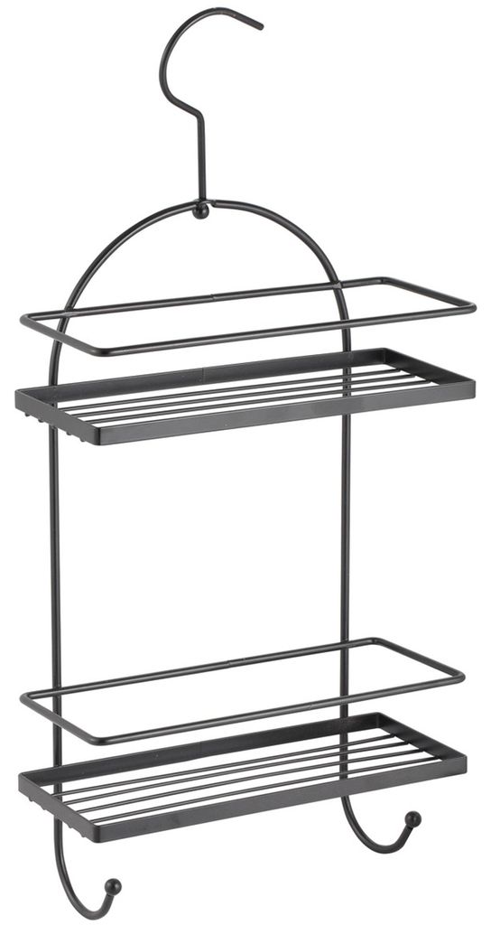 MSV Duschstander hangend - 2-lagig - schwarz - Metall - 50 Produktbild 