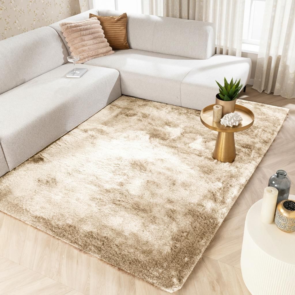 Volero - Tapis à poils longs - Glorious Champagne/Crème - Image du produit 