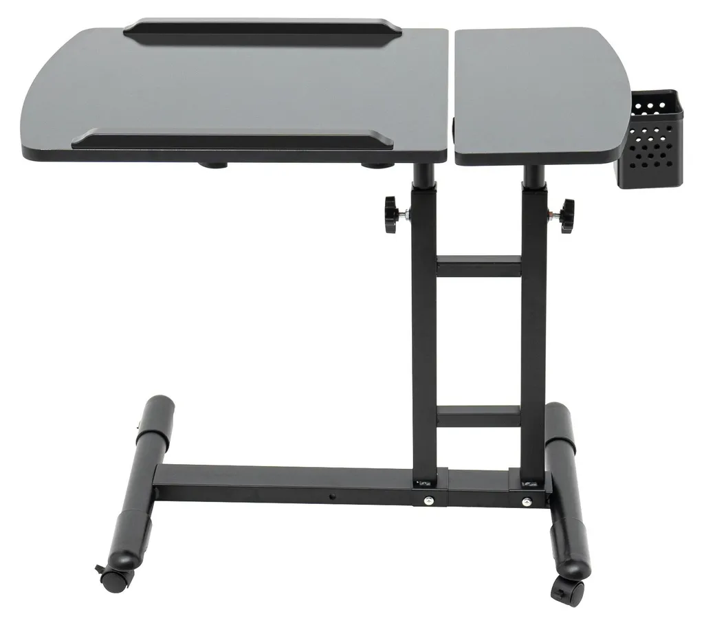 Poste tatouage réglable en hauteur noir, finition double acier robuste