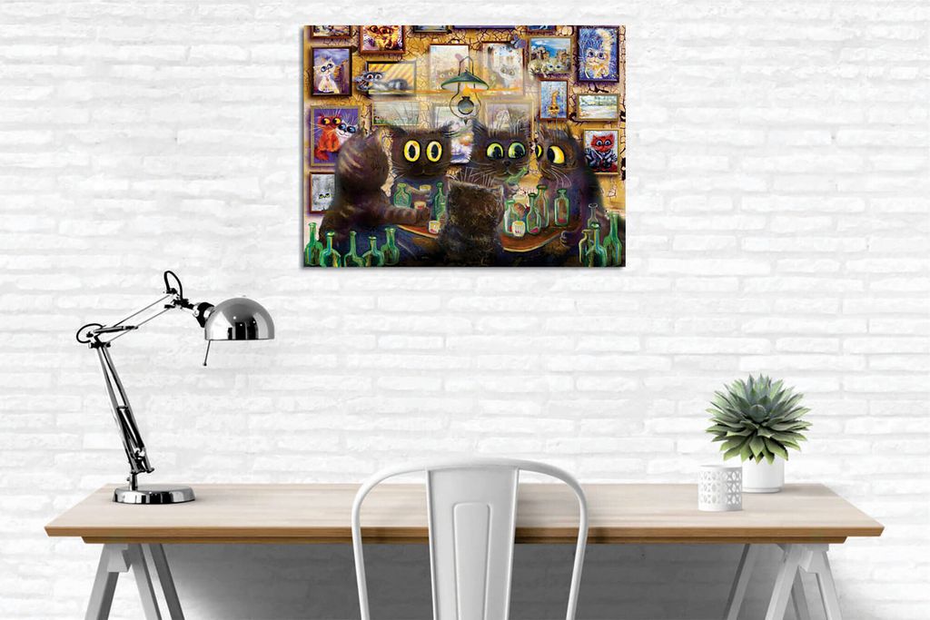 Wallity, DC379- GWN1191, Bunt, Leinwandbilder, 30 x 40 cm, 60% Baumwolle / 40% Polyester