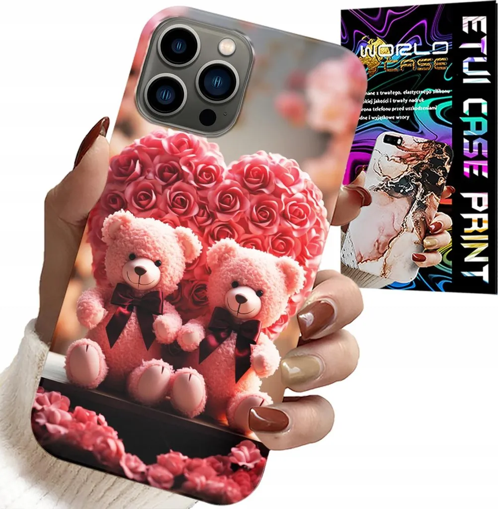Kit Protezione iPhone 11 Pro Cover Orsetto Rosa + Vetro 9H