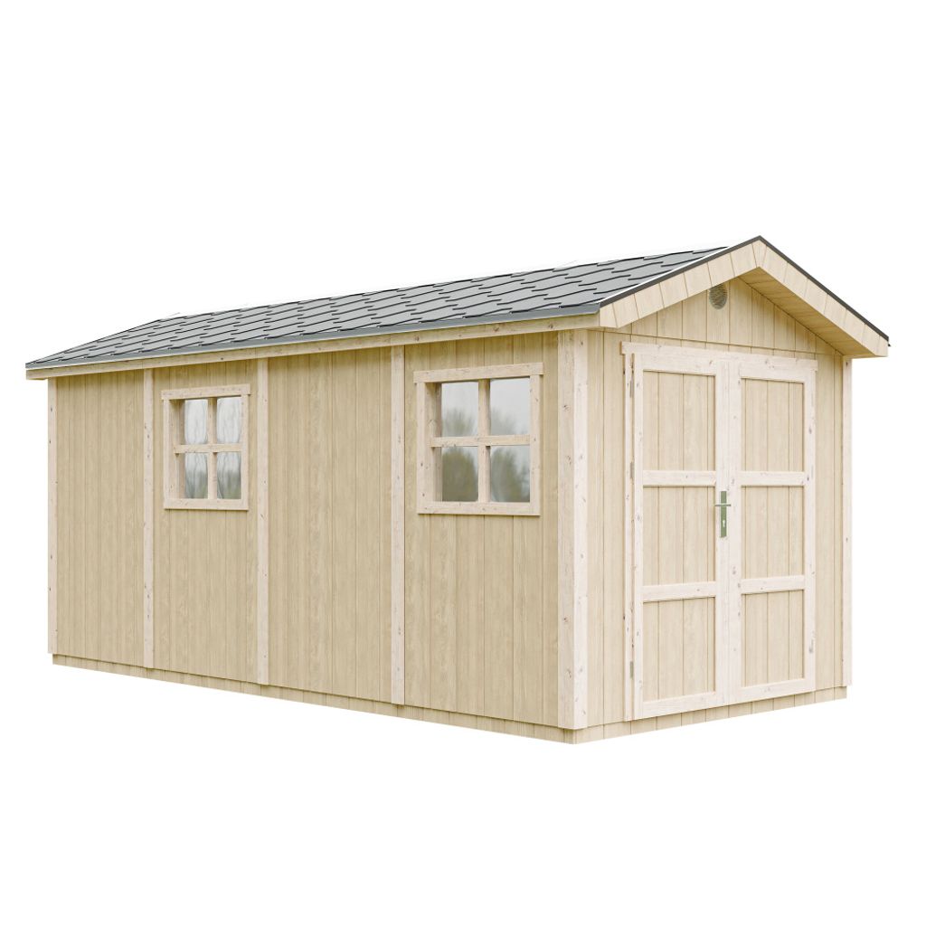 Gartenhaus 8.52 + 2.95 m² - H252x250x530 cm - Timbela M915C