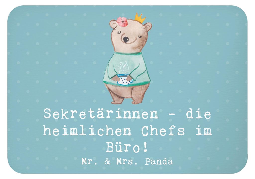 Mr. & Mrs. Panda magnet Sekretärin Chefin - Meeresbrise - Geschenk, tafelmagnet, Backoffice Führung, Anerkennung, Chefetage, Geschenke mit Herz, ...