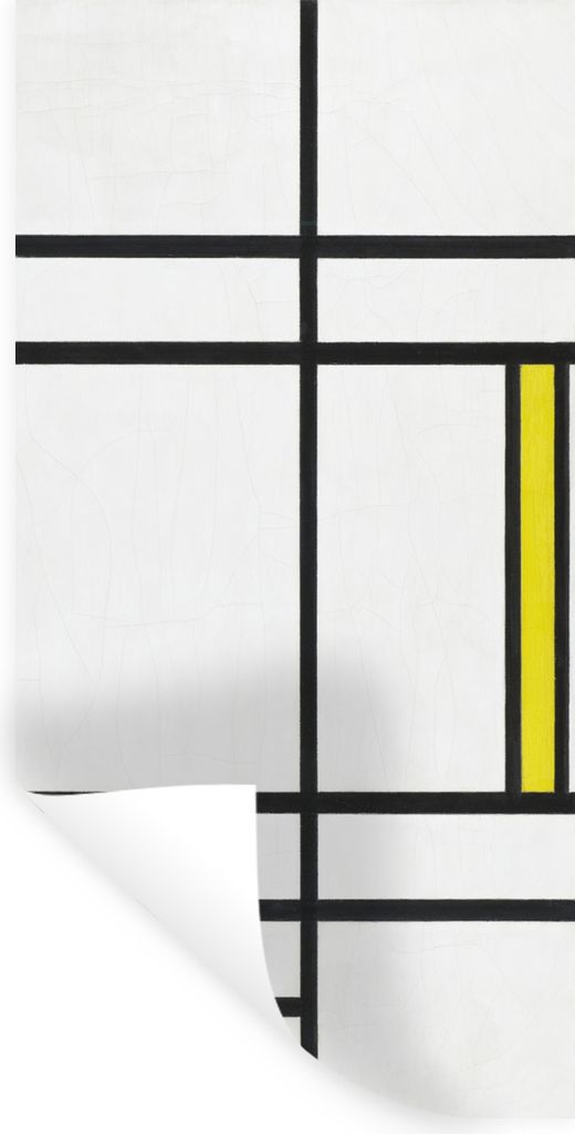 MuchoWow Wandtattoo Wandsticker Wandaufkleber Komposition in Weiß, Rot und Gelb - Piet Mondrian 80x160 cm Selbstklebend und Repositionierbar - S...