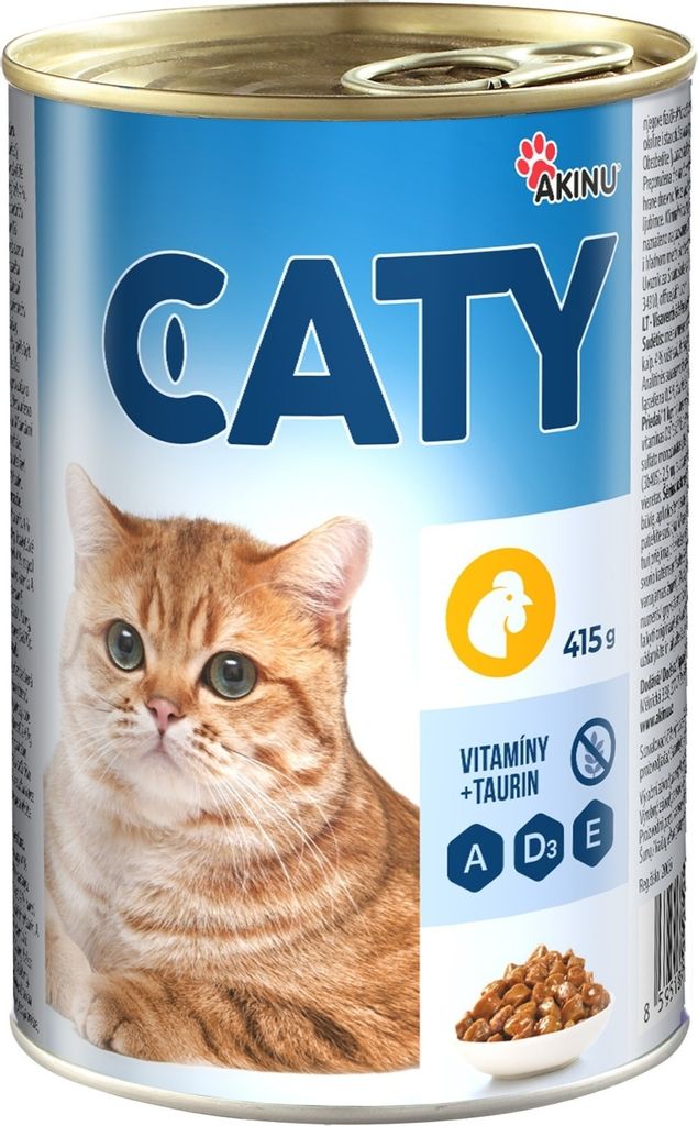Akinu CATY Drůbeží kousky v omáčce konzerva pro kočky 415 g Obrázek produktu 