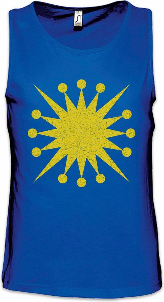 Urban Backwoods Systems Commonwealth Flag, Ärmelloses T-Shirt, Farbe: Royalblau, Größe: L