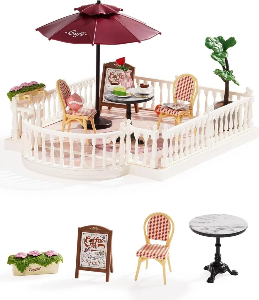Maquette DIY Terrasse de Café Raffiné en Bois - Puzzle 3D Rolife 76 Pcs