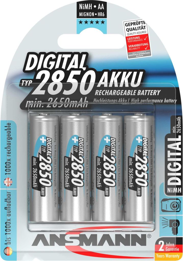 ANSMANN Digital - Batterie 4 x type AA - NiMH - Image du produit 