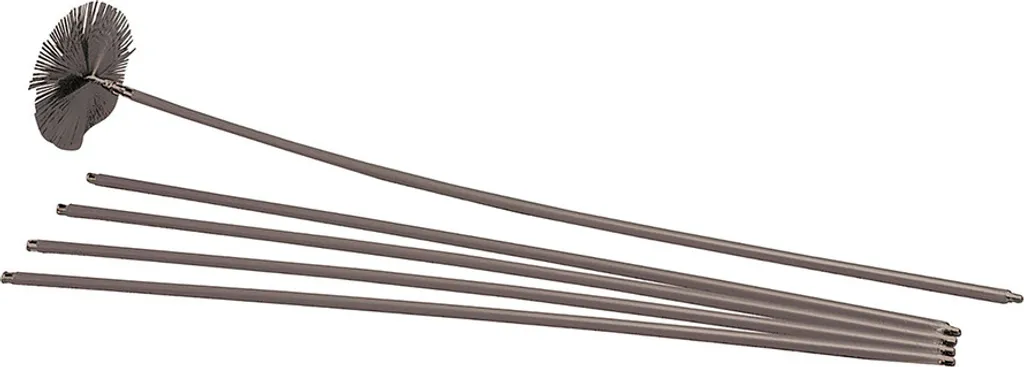 Set de brosses de ramonage 6,7 mètres et hérisson 250 mm pour cheminée