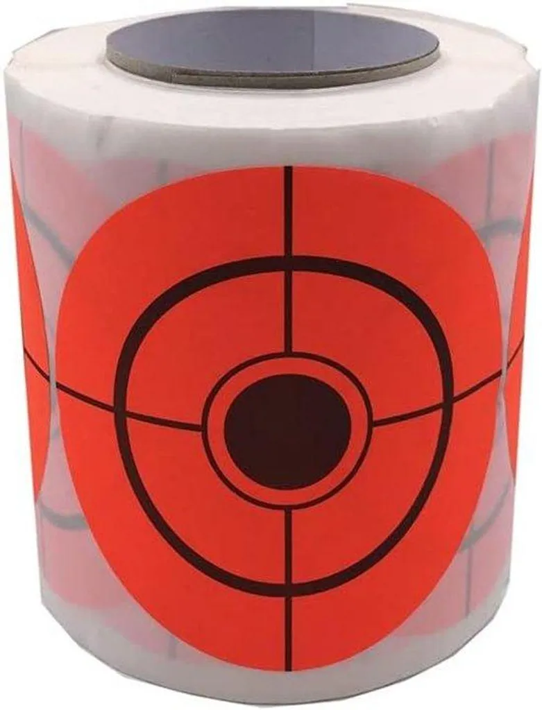 Gommettes de tir pour cibles ronds de 7,6 cm contrastés fluo et noir