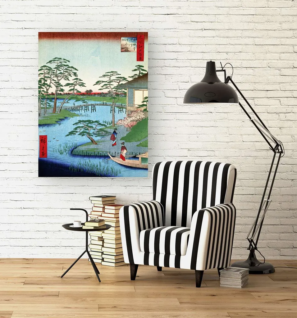 Quadro Giapponese Hiroshige Giardino del Signore 60x40 - Home Decor Zen - 3