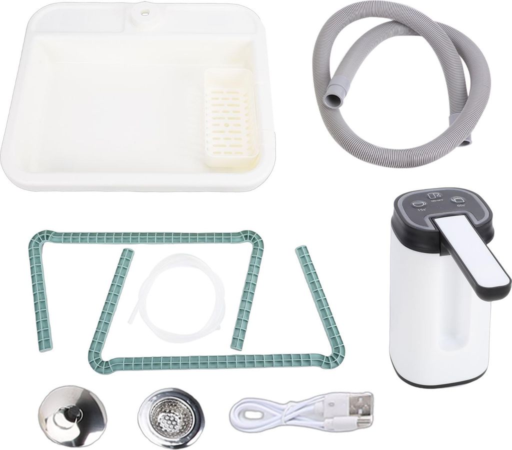 Outdoor-Waschbecken, tragbares Handwaschbecken und elektrisches Wasserpumpen-Set für Camping- und Gartenaktivitäten