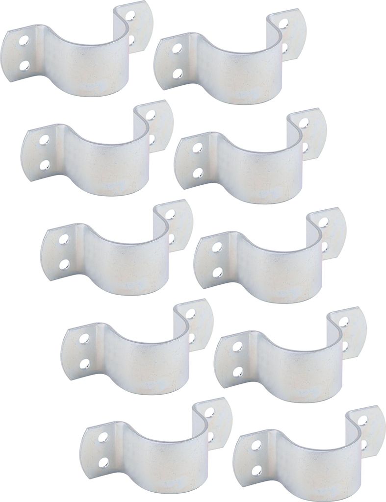Alberts 824112 Rohrschelle, zum Aufschrauben, galvanisch blau verzinkt, für Rohr-Ø 1 3/4 Zoll, 10er Set