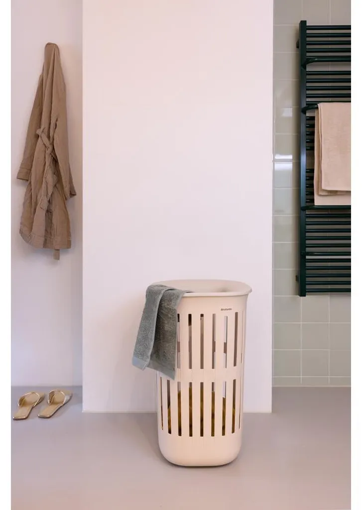 Panier à linge 55L Brabantia Collect-It beige clair : design et aéré - 7