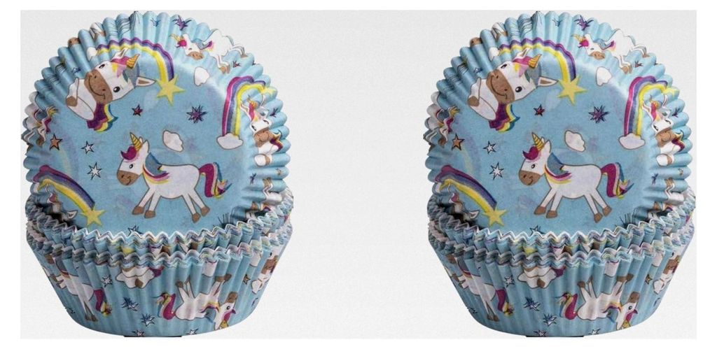 Muffinförmchen im Einhorn Design - 2er Set - 120 Stück - Hergestellt in Deutschland