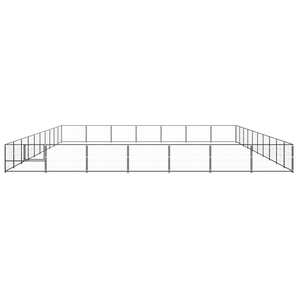 vidaXL Hundezwinger Schwarz 70 m² Stahl