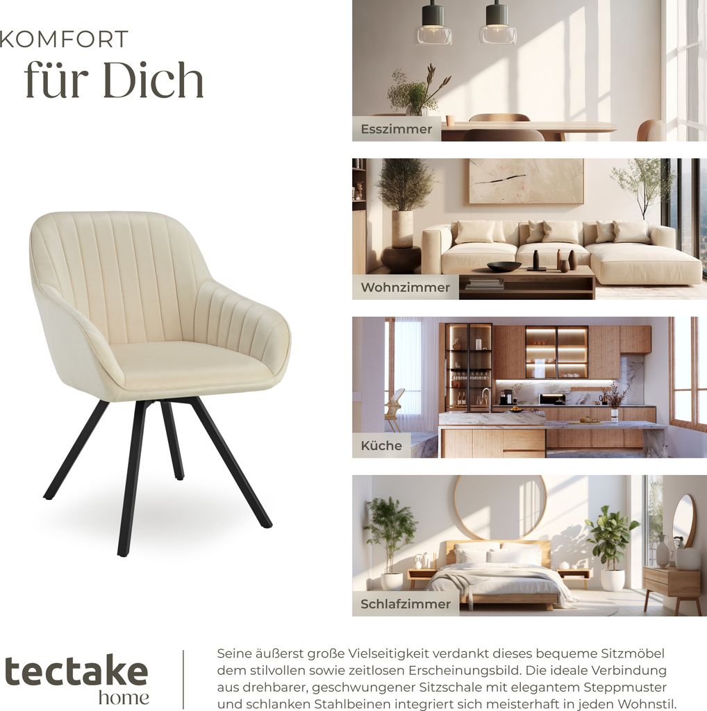 Otočné kreslo Snug čalúnené, zamatový vzhľad 58 x 58 x 82 Obrázok produktu 7