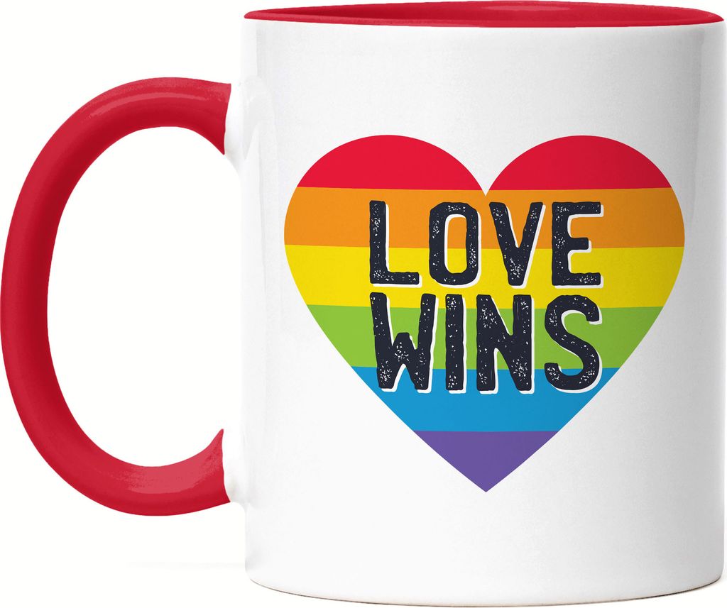 Love Wins Tasse LGBT Lustig Rainbow LGBTQ Pride Queer Homosexuell CSD Pride Week Tasse Rot