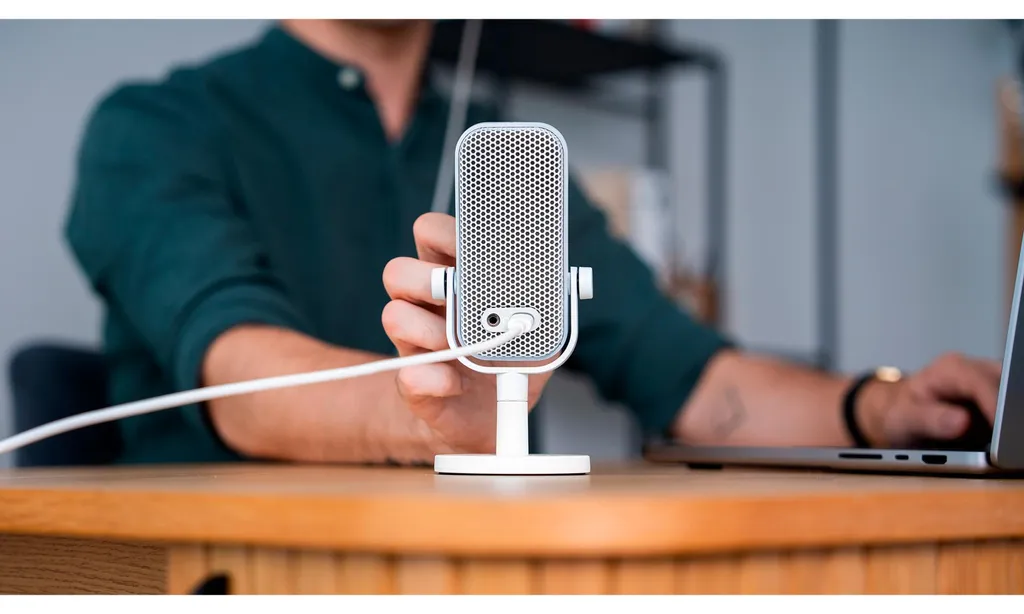 Micro pour Télétravail et Visioconférence Endorphs Solum Voice S Onyx White - 16