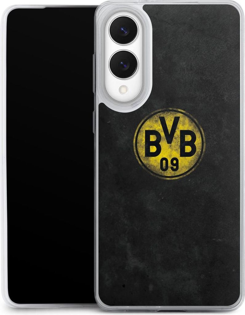 DeinDesign Slim Hülle für Samsung Galaxy S25 Edge Silikon Case Ultra Dünn Handyhülle BVB Borussia Dortmund Fanartikel