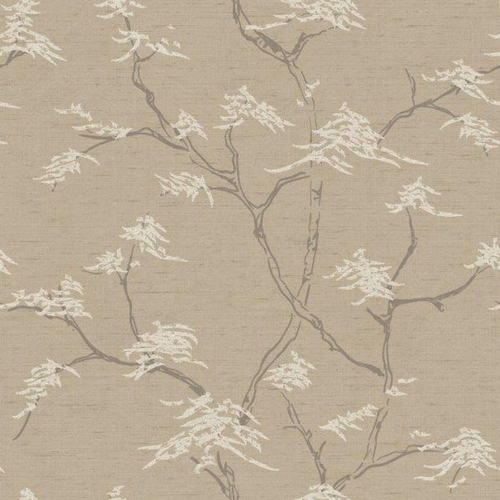 Borastapeter Tapete Blätter Beige - 660291 - 53 cm x 10.05 m
