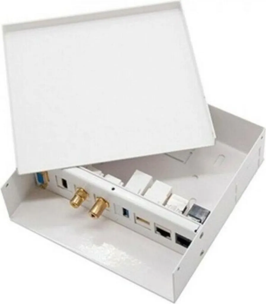 Nanocable 10.35.0003 Presa Muro Multimediale VGA HDMI USB RJ45 Bianca