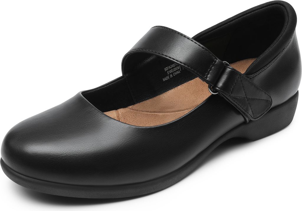 DREAM PAIRS Ballerinas Damen Remonte Schuhe Damen Trachtenschuhe 3D Insole Farbe: SCHWARZ Größe:37