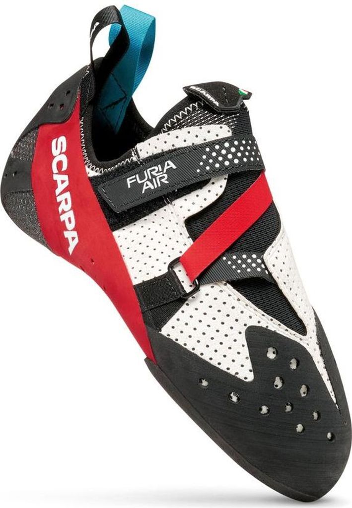 Furia Air Kletterschuh - ultraleicht, sensibel und sockenähnlicher Sitz - Scarpa, Farbe:1152-ice/red, Größe:37.5 (4 1/2 UK)