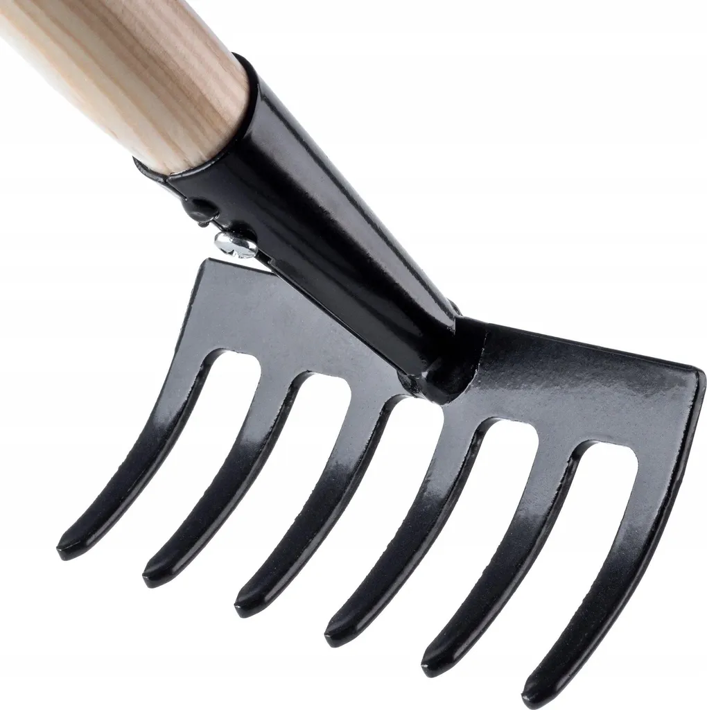 Rastrello Piccolo Metallo 6 Denti - Attrezzo per Balcone e Orto - 3