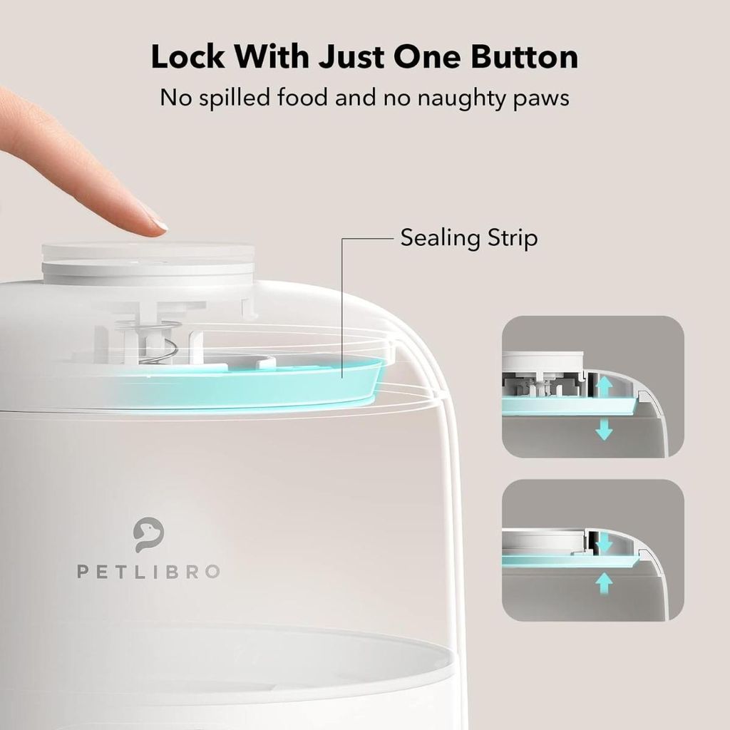 Petlibro Air, Haustierfutterautomat, Weiß, Katze, 2 l, AC, Produktbild 