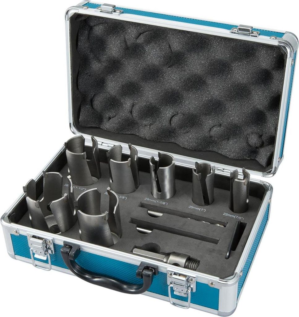 Makita Mehrzwecklochsägen-Set HM 9-tlg., Ø 22-76 mm, Schnitttiefe 60 mm, Holz/Kunststoff/Gipskarton/Eternit/Keramikfliesen/Porenbeton