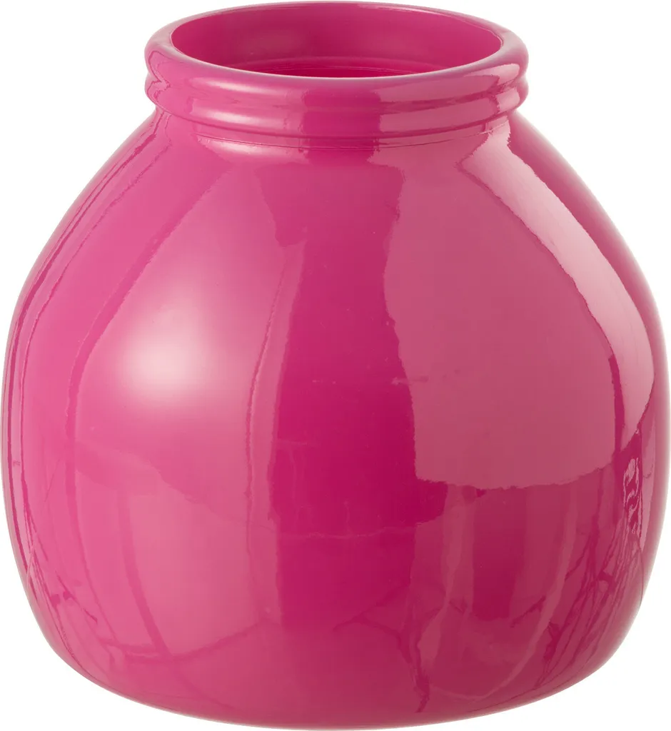 Petit Vase en Verre Artisanal Orange et Rose aux Reflets Lumineux
