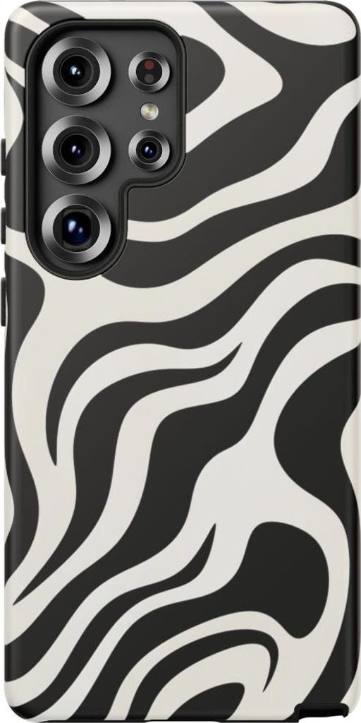 Abstraktes Zebra-Muster in Schwarz-Weiß – Hülle Kompatibel mit Samsung Galaxy S25 Ultra