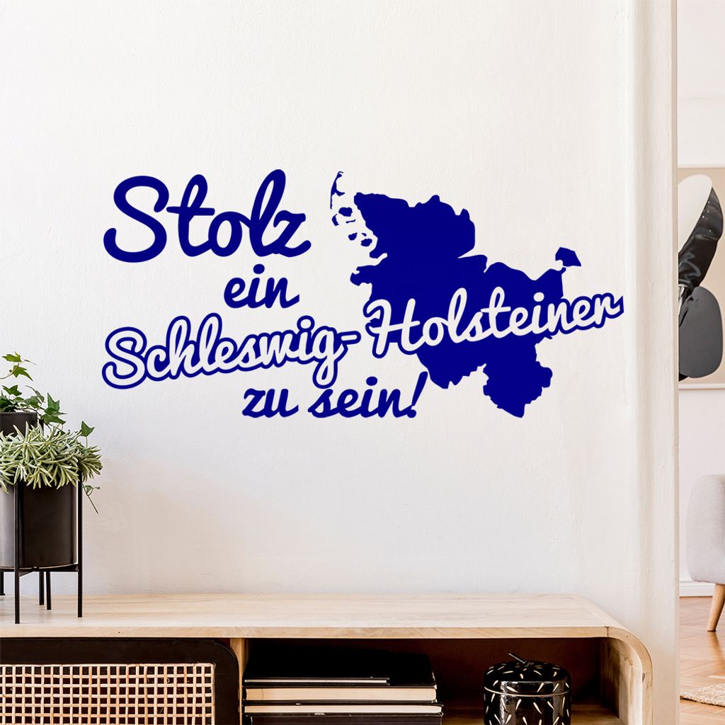 Schleswig Holsteiner Stolz Wandtattoo Wandaufkleber Wall Sticker - Dekoration, Küche, Wohnzimmer, Schlafzimmer, Badezimmer