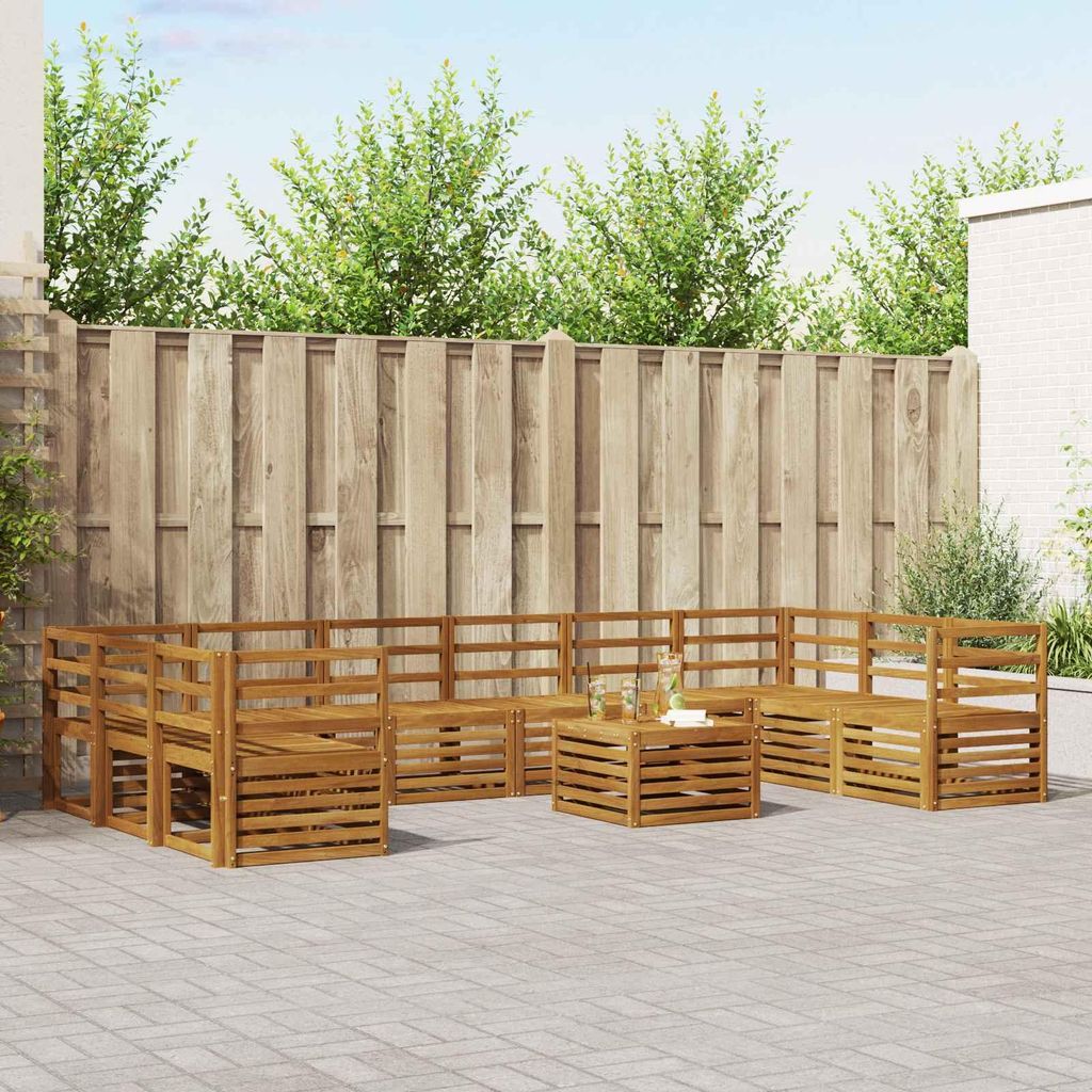 "Neues Produkt" Sofagarnituren - CLORIS - Terrassen-Sofa - Natur Massivholz Akazie - Modern Gartensofas V2285