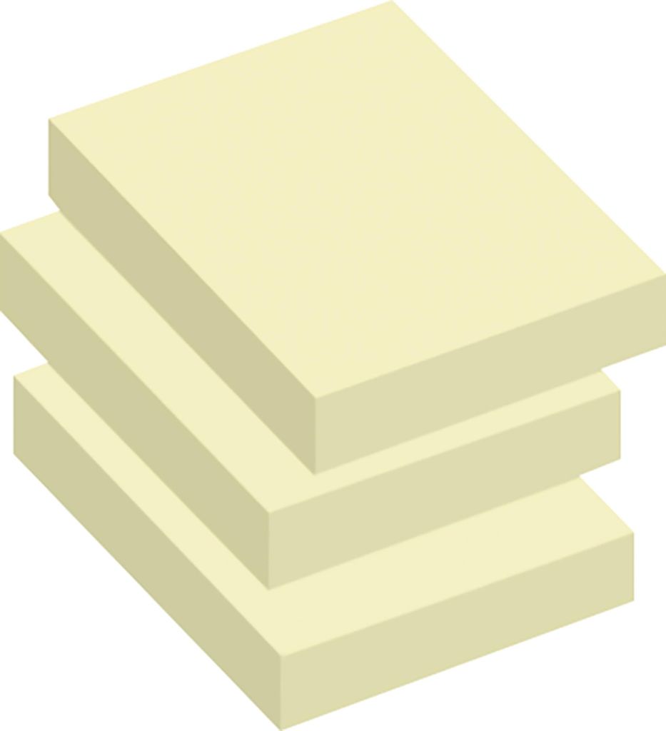 Haftnotiz Powernotes 5862 50x40mm 100 Blatt gelb 3 Stück Packung mit 4 Stück